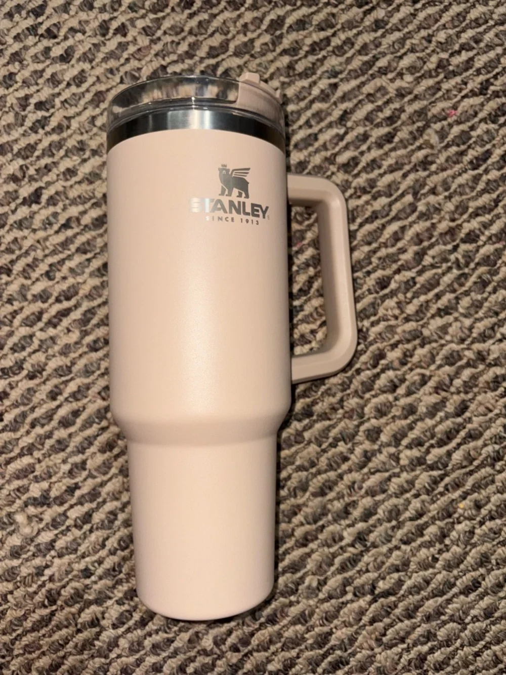 Stanley Light Beige Insulated Travel Tumbler with Handle - Picture 1 of 4